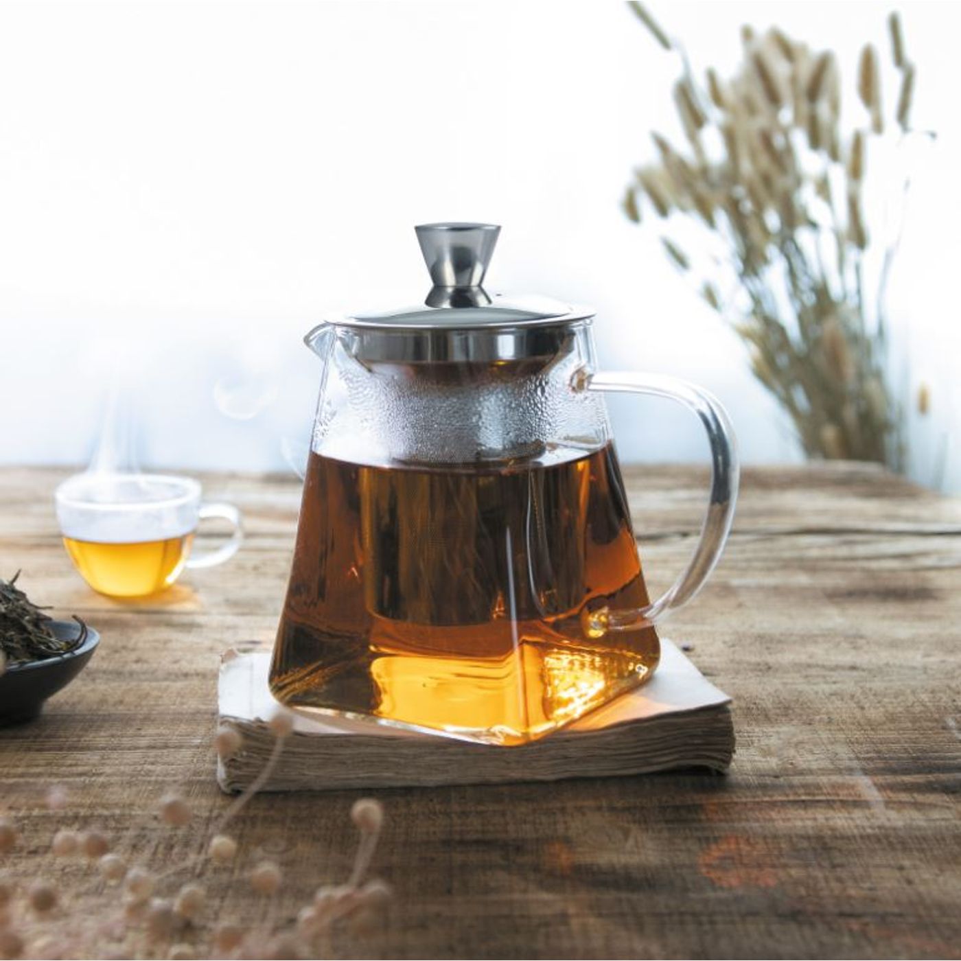 Théière Verre Carrée 1,2L Rooibos